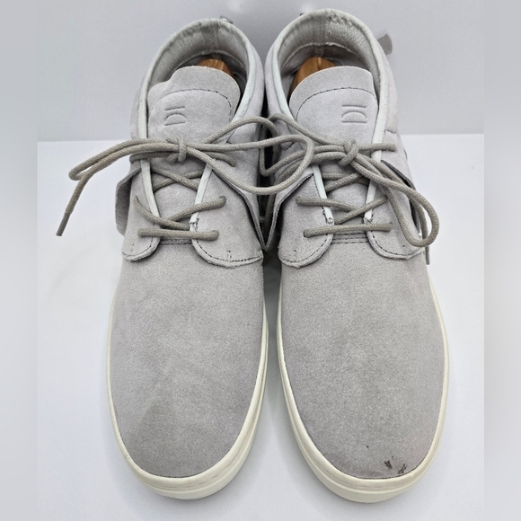 clear weather | one o one light grey suede low-top chukka sneakers | MENS 9.5 - Picture 3 of 11